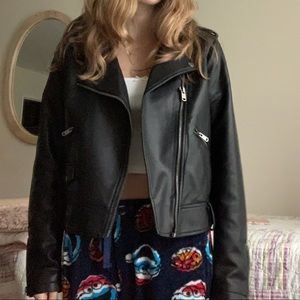 Garage biker leather jacket